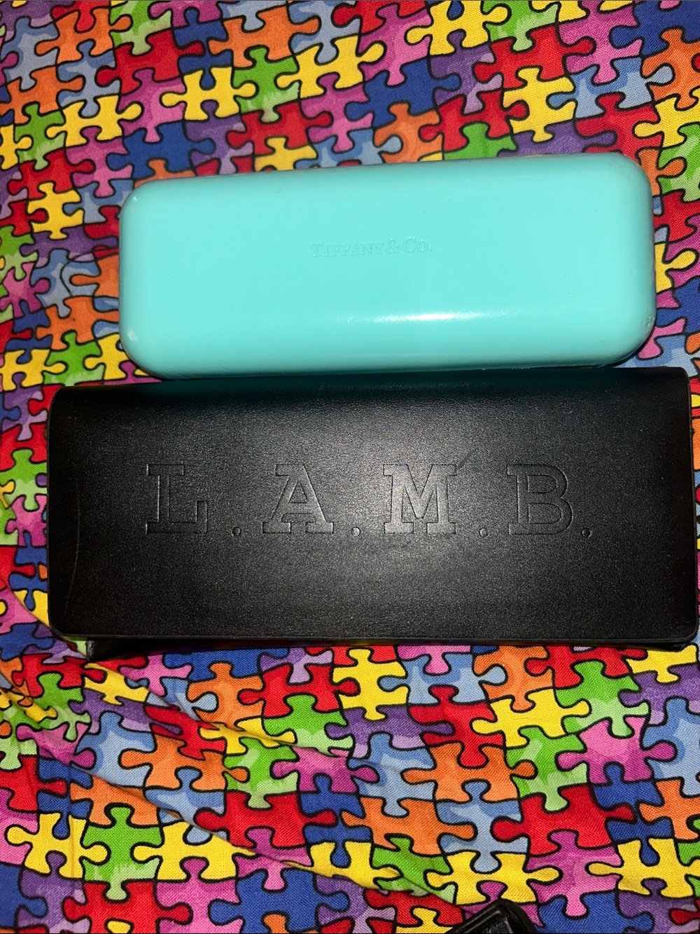 Tiffany & Co. Blue Eyewear Case with L.A.M.B. Black Sunglass Case